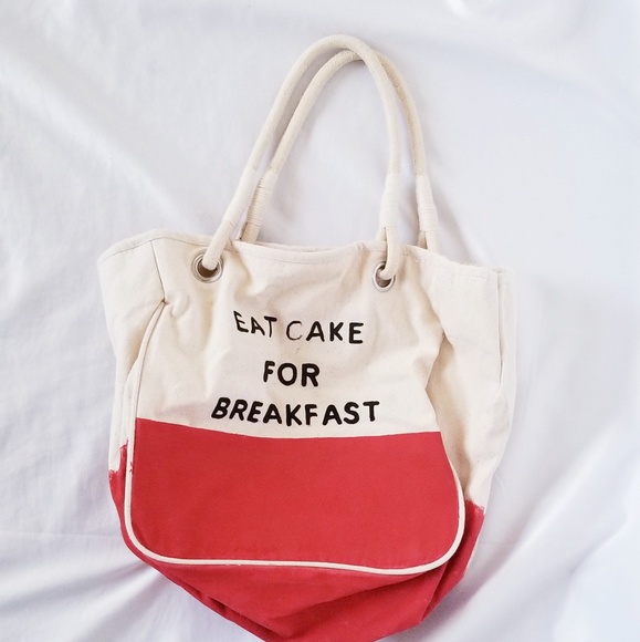 Handbags - Eat Cake For Breakfast Tote Bag